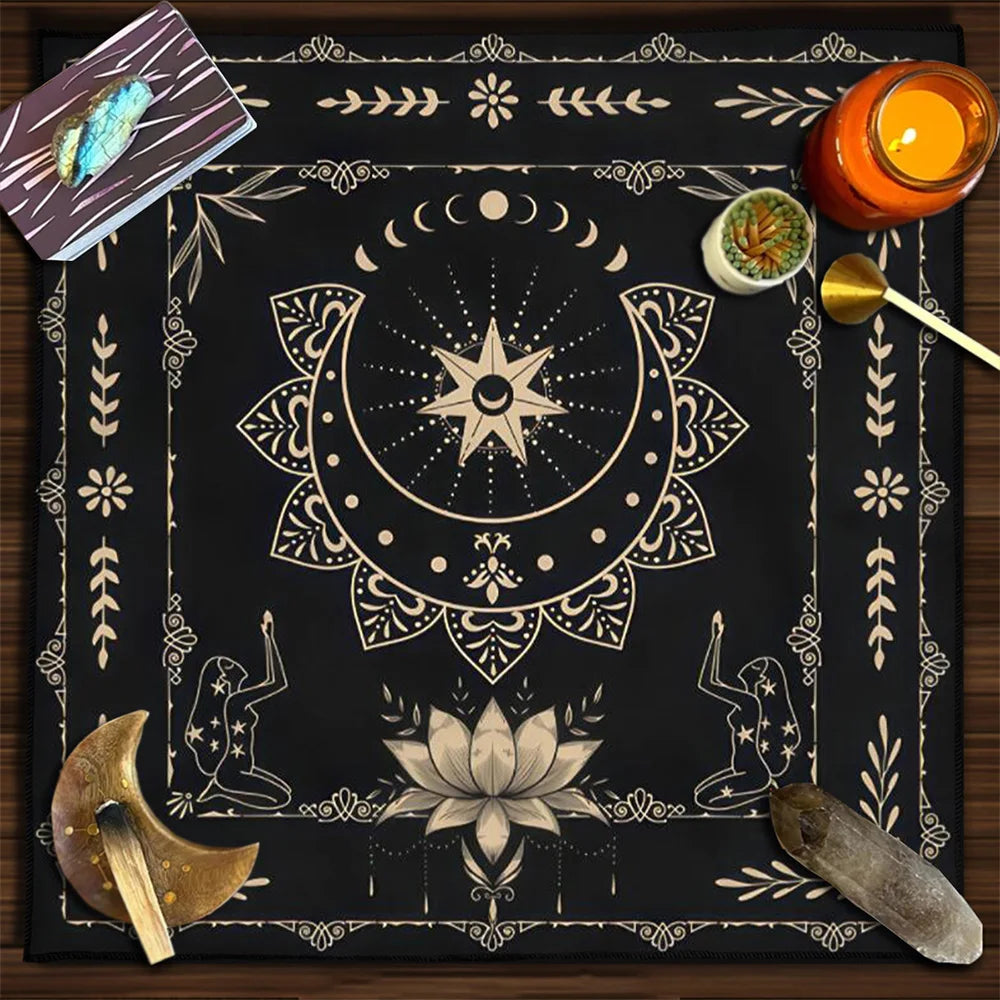 🌟COMBO - RITUAL DE CONEXIÓN CÓSMICA 🌟 MANTO + MAZO PRINCIPIANTE + FUNDA TAROT + COLLAR A ELECCIÓN 🔮🪄