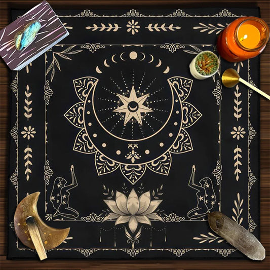🌟COMBO - RITUAL DE CONEXIÓN CÓSMICA 🌟 MANTO + MAZO PRINCIPIANTE + FUNDA TAROT + COLLAR A ELECCIÓN 🔮🪄