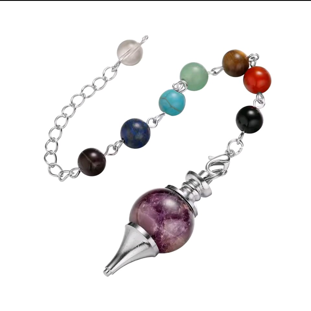 PULSERA - PENDULO + CHAKRAS. CONEXIÓN, ENERGÍA Y GUIAS
