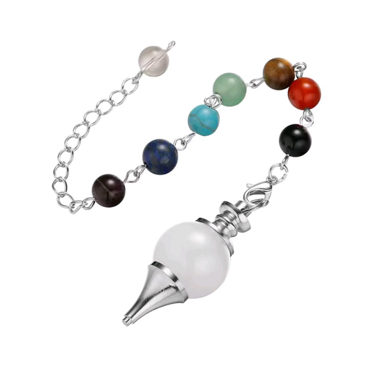 PULSERA - PENDULO + CHAKRAS. CONEXIÓN, ENERGÍA Y GUIAS