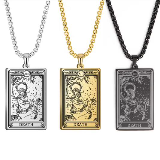 Amuleto de TAROT - collar con carta grabada.